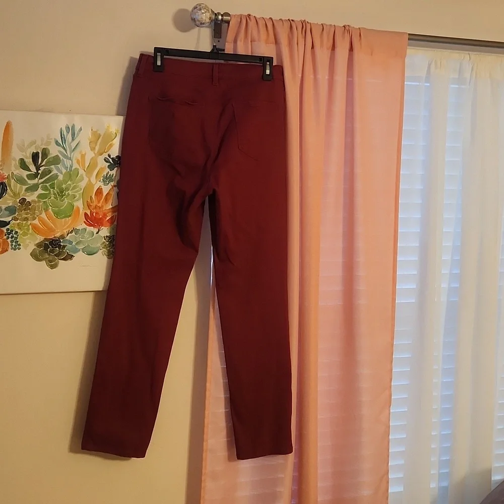 A pair of Fall like burgandy pants size 10 by CHARTER CLUB  $17. - Picture 2 of 4